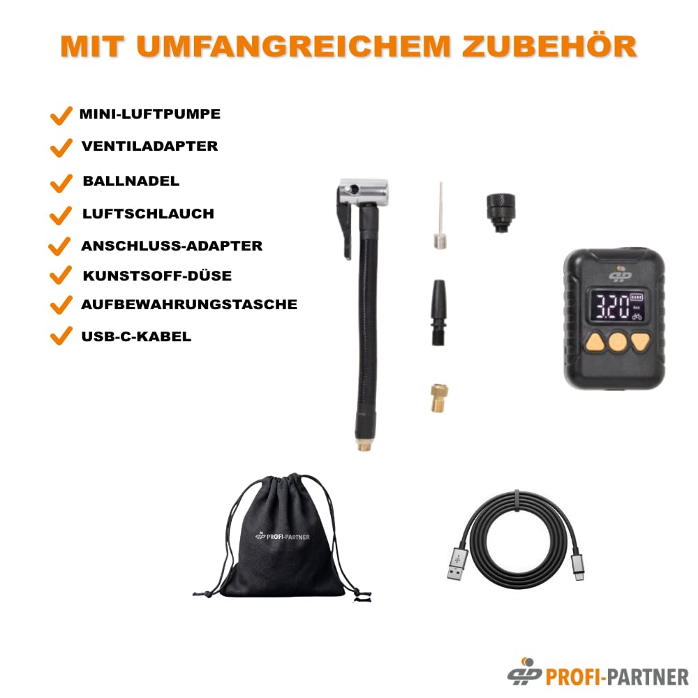 Mini pompe à air sans fil, pompe à vélo électrique jusqu'à 10,3 bar/150 psi, manomètre numérique avec arrêt automatique