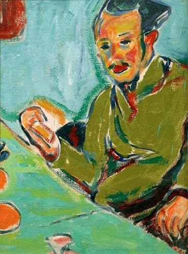 Affiche Toile Portrait Erich Heckel Kirchner Habiller un Mur Vide 60x90