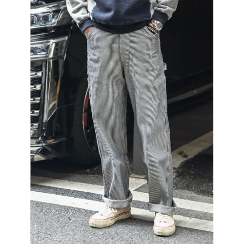 Neppy Denim & Hickory Stripe Carpenter Pants2