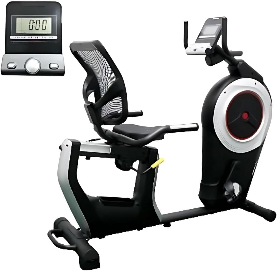 Bicicleta Ergométrica Horizontal Magnética com 15 Níveis de Tensão, Flywheel 6kg, Encosto Ergonômico e Painel LCD – Uso Residencial e Condomínios