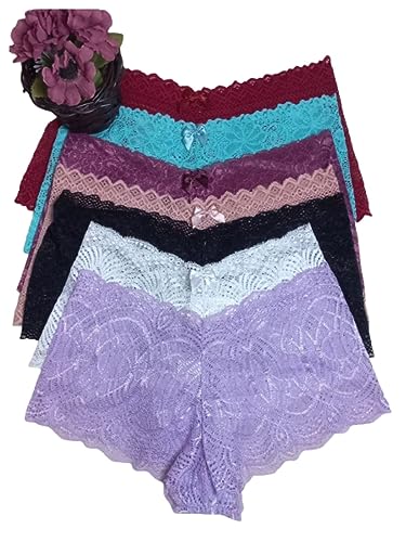 Kit com 3 Calcinhas Shortinho modelo caleçon renda (G)