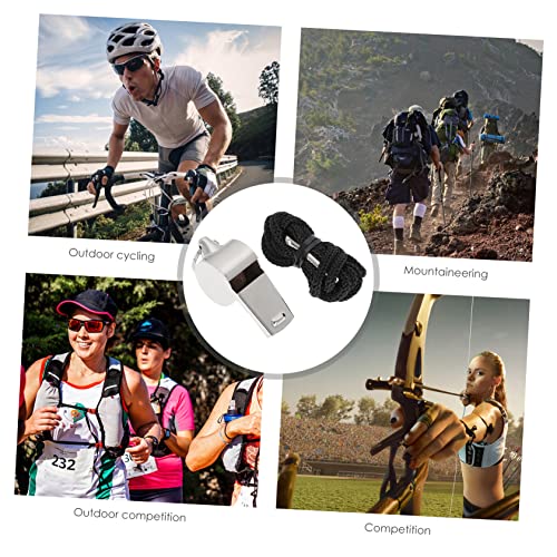 Silbatos deportivos metálicos de acero inoxidable, pack de 2 miniatura 2