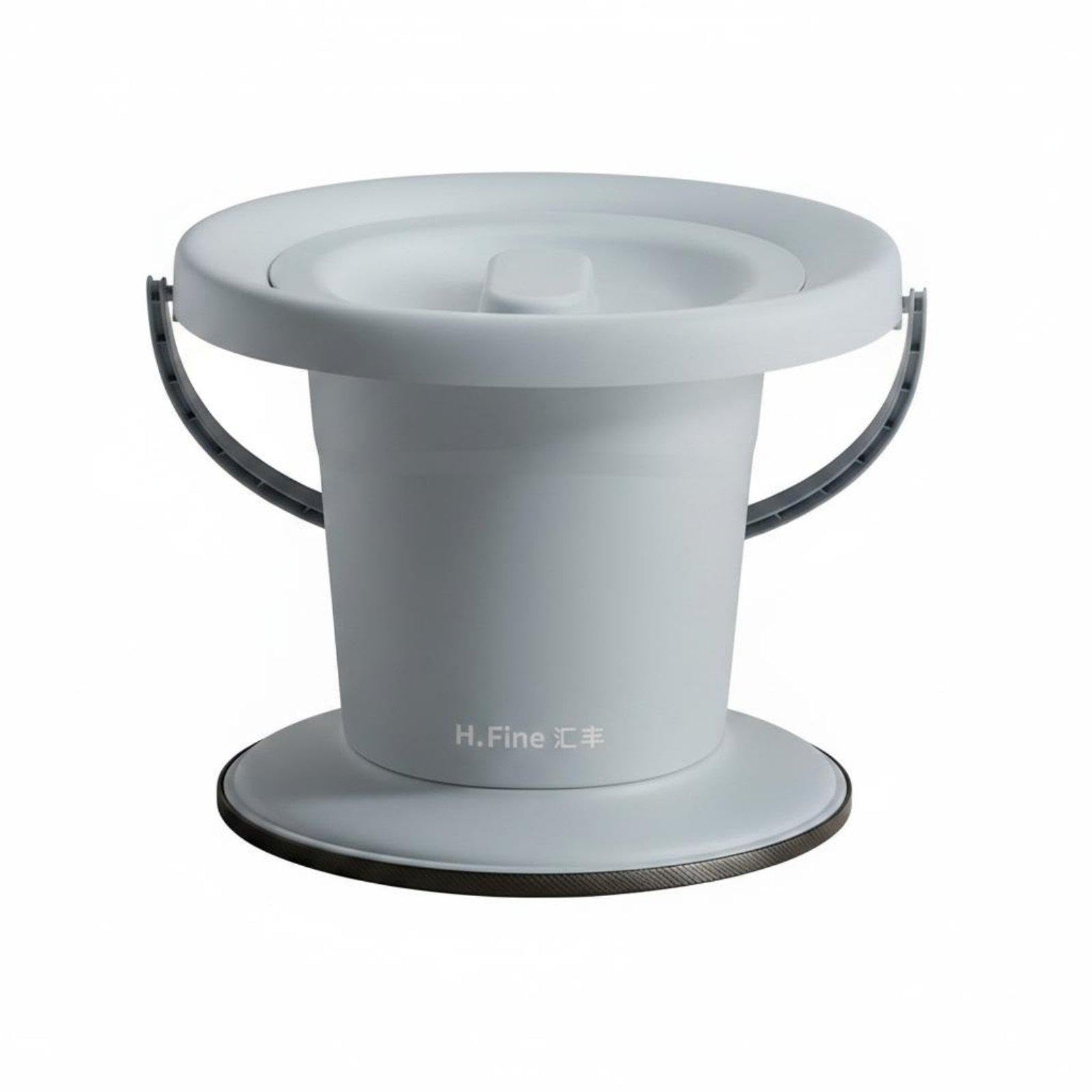 Lidded Chamber Pot Night Use Toilet Pot with Lid Stable Elevated Base Bedside Toilet Bucket for Women, Elderly People, Bedroom Light Gray Blue Basic | Home Fragrances | Home Dacor-image-28