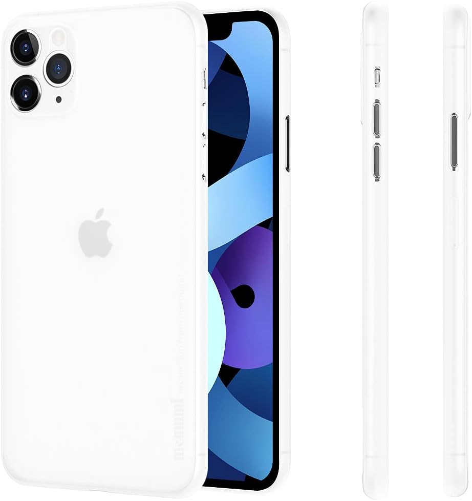 memumiSlim for iPhone 11 Pro Case Minimal Design [0.3 mm] Matte Finish Coating Ultra Thin Case for iPhone 11 Pro 2019 Fingerprint Resistant and Scratch Resistant (Matte Translucent White)