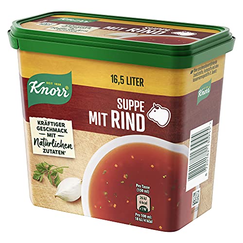 Knorr Suppe mit Rind Bouillon mit kräftigem Geschmack und natürlichen Zutaten 330 g