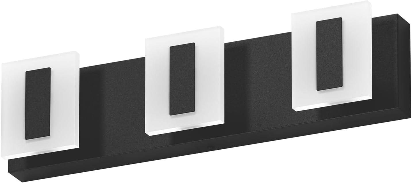 3 Light Modern Black Bathroom Vanity Light Fixtures Over Mirror Black Vanity Wall Lights Black 19 inch