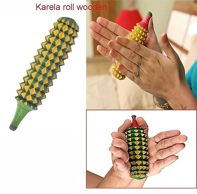 Image of Acupressure kit yoga Mat Ring Thumb Pad, Wooden Karela Ball Power Foot Mat Combo blood circulation pain & stress relief toos kit