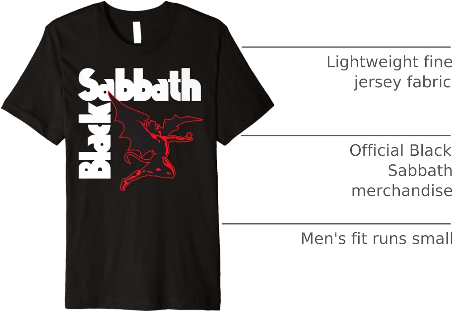 Amazon.com: Black Sabbath Demon Logo Premium Tri-Blend T-Shirt