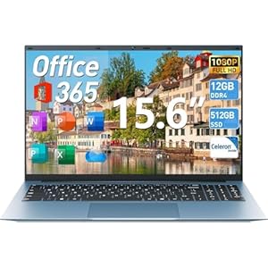 Naclud Computadora portátil de 15.6 pulgadas, procesador Celeron N5095A, portátil Win 11, DDR4 12GB SSD 512GB, pantalla FHD 1920×1080, USB 3.2, 7000mAh, BT5.0, Type-C, portátiles tradicionales para