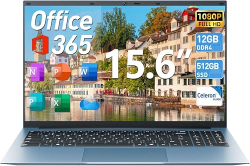 Naclud 15.6 Inch Laptop Computer, Celeron N5095A Processor, Win 11 Laptop, DDR4 12GB SSD 512GB,...