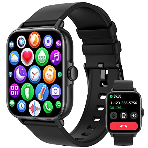 Smart Watch (Answer/Make Call), 1.7" Smartwatch With Text And Call For Android Ios Phones, Ip68 Waterproof Fitness Tracker With Sleep Monitor, Pedometer, Blood Oxygen, Fitness Watch For Women And Men #TOP2