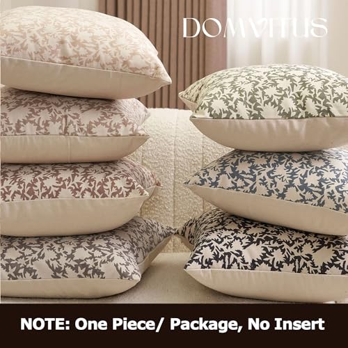 Domvitus DOM-PC-DMSYKM Floral Pillow Covers, 18X18 Pillow Cover, Couch Pillows Decorative Neutral Accent Floral Print Throw Pillow Covers Spring Fall thumb #5