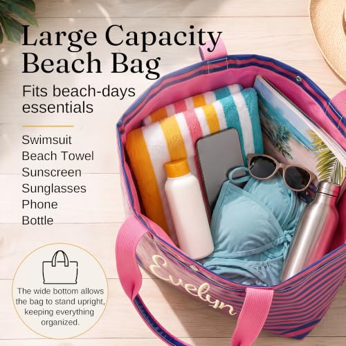LSISVORTEX Personalized Beach Tote Bag - Waterproof PVC Tote Women — view 6