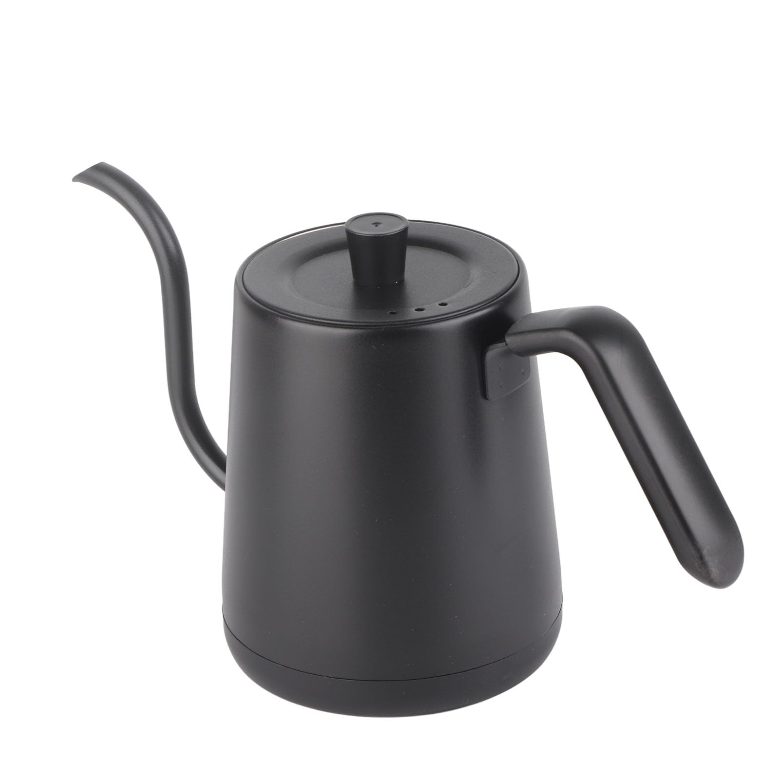 Bollitore elettrico a collo di cigno Bollitore da versare in acciaio inossidabile con controllo automatico della temperatura e isolamento per caffè e tè, ufficio e casa, nero