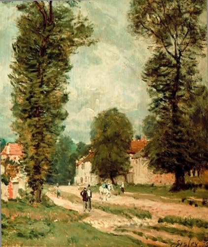 Peinture le chemin de Versailles d'Alfred Sisley, affiche artistique 60x90cm