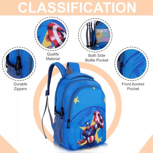 Image of GOOD STAR Polyester kids Primary School Backpack, 30 Litres, Cartoon Print, for Nursery to 5th Standard Boys and Girls Tuition Lightweight cartoon Bag