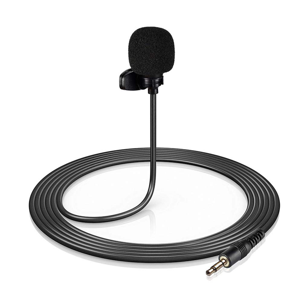 Negaor Collar Microphone,Mini Clip-on Lapel Lavalier Condenser Microphone with 3-Pin 3.5mm Plug 3 Meters Cable for Live Stream/Recording/Interview Compatible with Desktop Computer/Camera/Video Camera