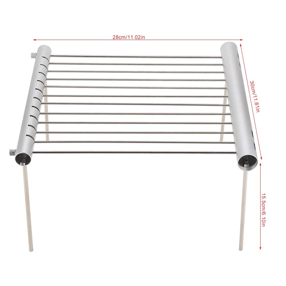 KSTE Barbecue Compatto, Griglia Portatile Tubo, Griglia da campeggio tubo for barbecue pieghevole in acciaio inossidabile, griglia da campeggio compatta portatile, zaino in spalla for esterni