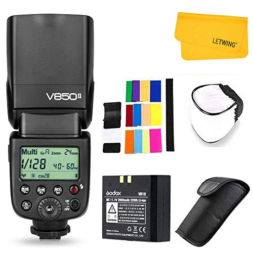 🛒 Crazy Deals Godox V850II Ving GN60 2.4G 1/8000s HSS Camera Flash Speedlight with 2000mAh Li-ion Battery Features 1.5s Recycle time and 650 Full Power Pops Compatible for Canon Nikon Pentax Olympus