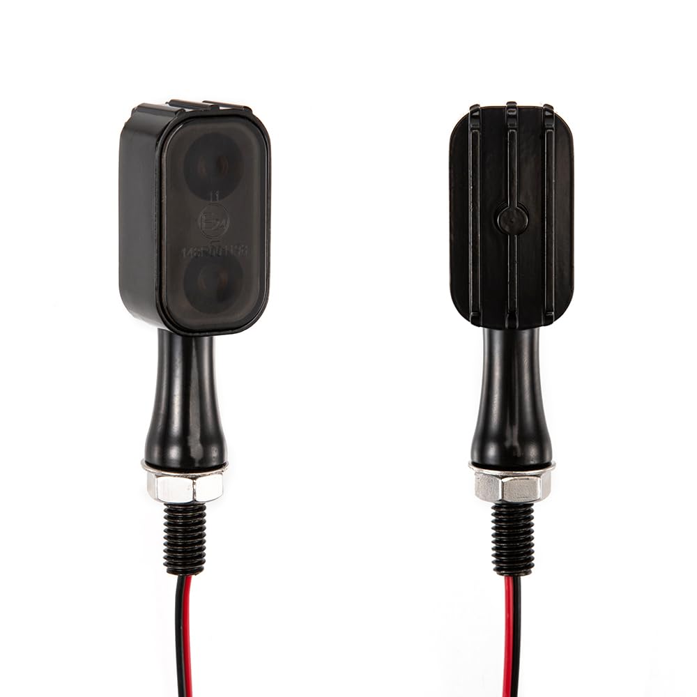 Universale Frecce Moto LED Omologate E24 Mini frecce Led Moto (Negro)