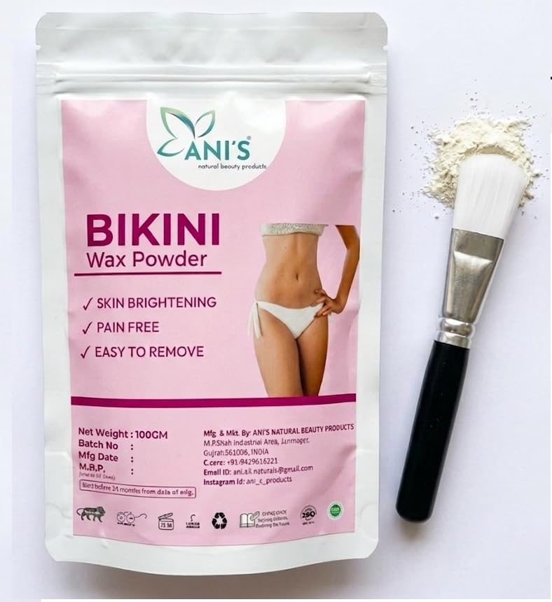ANI'S Bikini Wax Powder, Pain Free Hair Removal, Skin Brightening, 100g-image-48