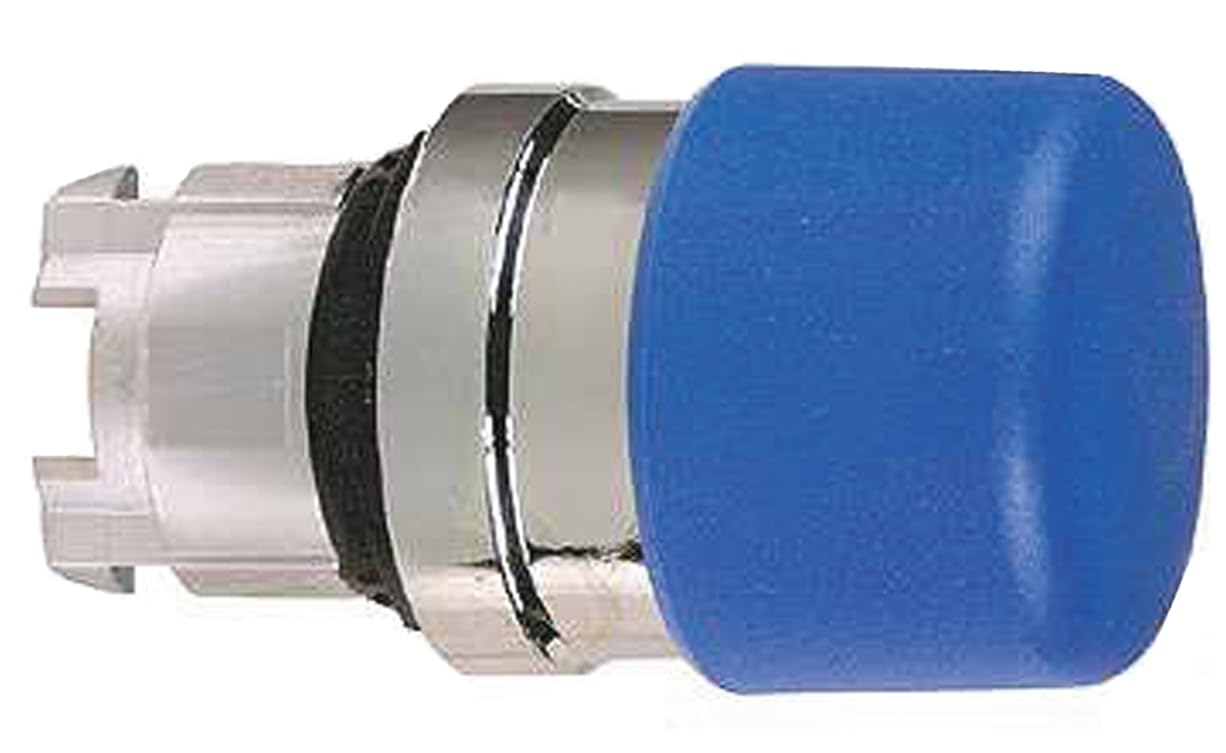 Bouton poussoir bleu 30mm tête champignon bouton de commande impulsionnel azur