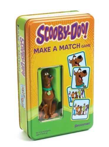 Scooby-Doo Make A Match Card Game Tin and Scooby Figurine