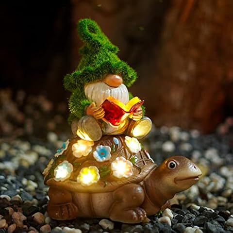 Nacome Solar Garden Gnomes Decorations for Yard - Outdoor Gnomes Statues for Patio,Yard,Balcony,Lawn Ornament,Garden Gifts for Women/Mom/Grandma,Mom's Best Gift Cover