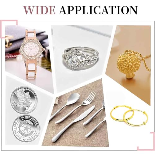 AFCJLTO 32 unidades Paño de Limpieza de Joyas - Reutilizable y Antioxidante，Kit de Limpieza de Joyas para Perlas y Joyería de Platino，Polishing Cloth para mantener tus joyas brillantes - imagen 4