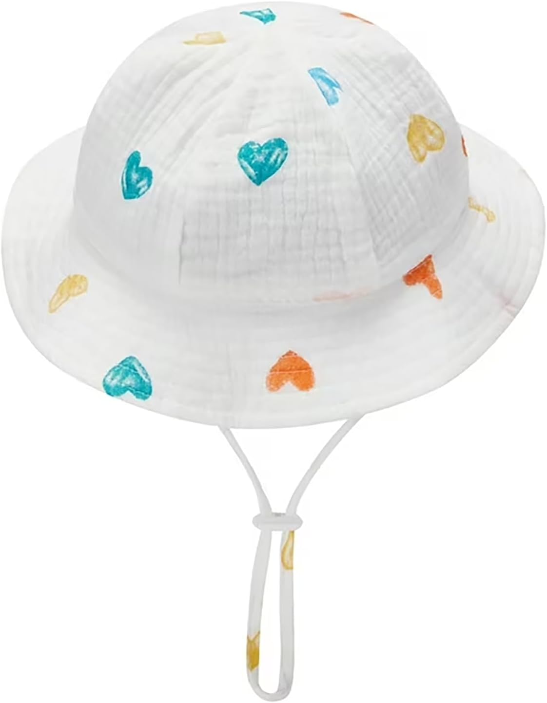 Baby Toddler Sun Bucket Hats - Summer Protection Beach Hat Cotton Linen Baby Hat