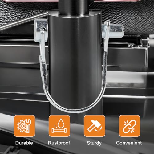 MIGUBIGU 10 Stück Klappsplint in D-Form 8*45 mm, Sicherungssplint Kohlenstoffstahl, Rohrklappsplinte mit Rastverschluss, Sicherungsbolzen für Anhänger, Lastwagen, Traktoren, Bauernhof, Rasenmäher