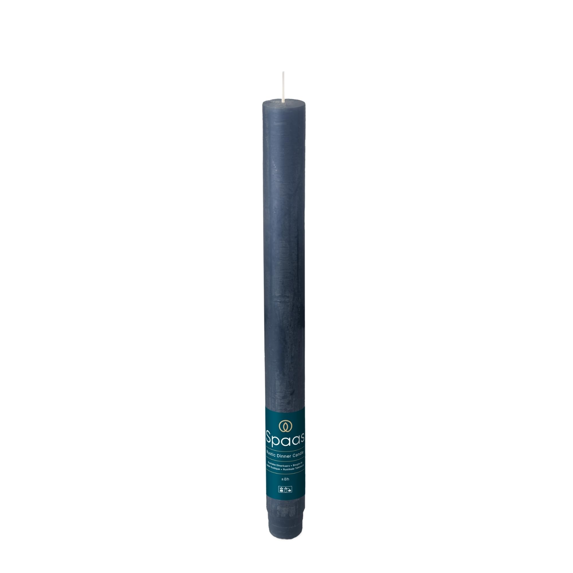 Spaas Rustic Dinner Candle 8h, Dark Blue