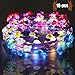 Produktbild Legendog LED Blumenkranz Haarschmuck, Blumenkranz Haar Zusätze Blumen Stirnband Kranz Haarband Blumendekor Spielzeug Kopfschmuck Blumenkranz Leucht Kopfstück Rebe Stirnbänder für Damen und Kinder