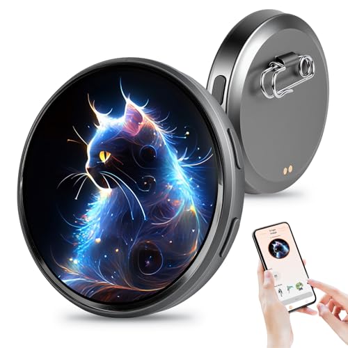 Smart Digital Display Badge with LED Pixel Screen - Interactive E-Badge Anime Pinsfor Backpacks Digital Photo Video & Name Tag Display - Ideal Electronic Gift for Anime Fans
