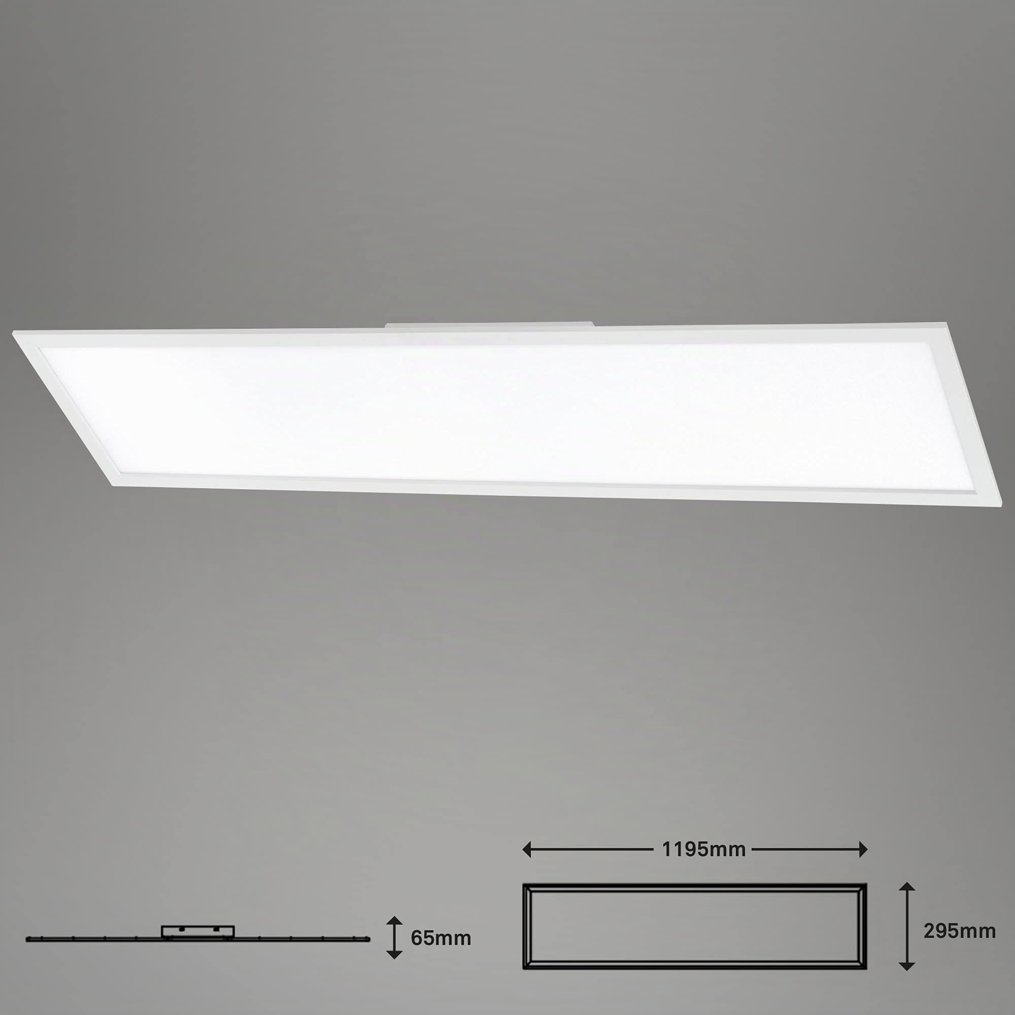Briloner - Panel de Techo LED, Panel LED Techo Regulable, Control de Temperatura de Color, Control Remoto, 18 W, 1800 Lúm, 120x30 cm, Plafon LED Techo, Lampara Cocina Techo, Paneles LED, Blanco