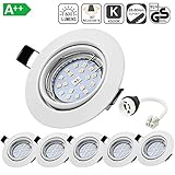 ✔【Alta luminosidad y Ahorro de energía】El temperatura de color de Blanco Neutro 4500K, bajo consumo en una luz agradable, la bombilla LED de 6 vatios ahorra energía y reemplaza a la bombilla halógena tradicional de 54 vatios, ahorrando hasta un 90% de energía.