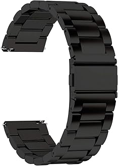 Fullmosa Quick Release Stainless Steel Watch band/strap 16mm,18mm,19mm,20mm,22mm or 24mm, Fits Samsung Galaxy Watch 5/4/3, Huawei/Fire-boltt/Amazfit/Noise/Oneplus Smart Watch for Men Women