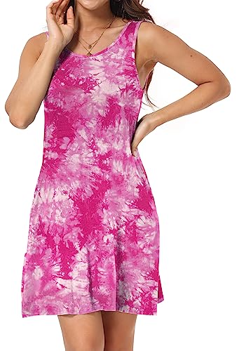 Image of Short /Long Sleeve Women's Cold Shoulder Dress with Pockets Casual Swing T-Shirt Dresses