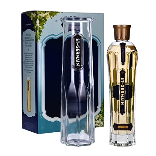 Saint-Germain coffret d'exception avec carafe en verre ciselé et liqueur artisanale