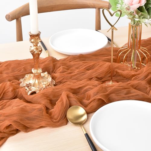 Chemin de table gaze de style boheme decoration mariage table - 3