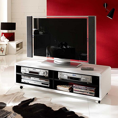 Preisvergleich Produktbild Pharao24 TV Rollwagen in Weiß 120 cm breit