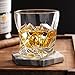 Mofado Crystal Whiskey Glasses - Twisted (Set of 4) 10oz- Sturdy and Stable - Old Fashioned Cocktail Glasses, Scotch, Borboun, Martini - Lowball Tumbler/Rock Glasses- Ideal Gift
