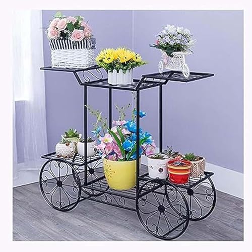 REXATION The multilayer potted planters display rack with six tiers for home garden patio is a garden cart stand that holds flower pots and plants.Black (B0D6KH3VDC) Amazon Price History, Amazon Price Tracker