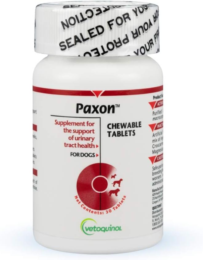Vetoquinol Paxon Cranberry Urinary Tract Supplement for Dogs to Promote Urinary and Bladder Health
