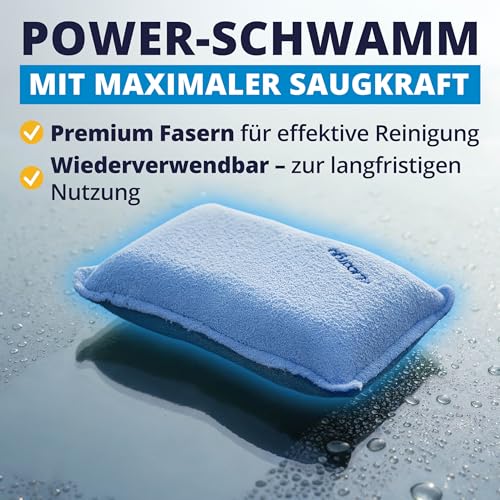 LICARGO Mikrofaser Scheibenschwamm Auto [2in1] – Beschlagene Autoscheiben innen in Sekunden frei, streifenfrei & fusselfrei – Autoschwamm Zubehör, Antibeschlag Schwamm Auto