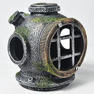 Fish Tank Decorations Betta Fish Accessories Disney Aquarium Decorations Clownfish House for Sleep Rest Hide and Play Scuba Helmet Wreckage Aquarium Décor Backgrounds