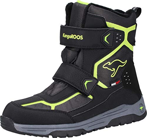 KangaROOS K-Trooper V RTX, Botas de Nieve Unisex Adulto, Schwarz (Jet Black/Lime 5008), 39 EU