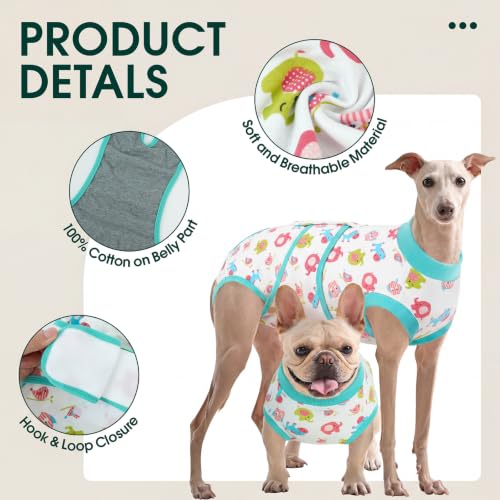 Image of Kuoser Recovery Suit for Dogs After Surgery, Dog Surgical Recovery Suit Female Male Spay Neuter, Anti-Licking Dog Onesie for Abdominal Wounds Skin Disease, Pet Surgery Bodysuit Cone Alternative, XS