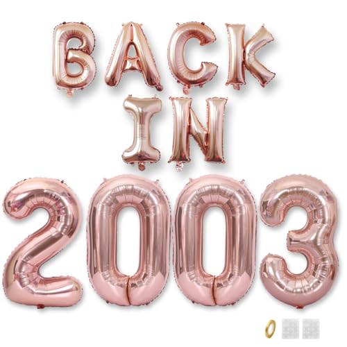 Jurxy Decoración de globos de cumpleaños número 22, color oro rosa, letras de papel de aluminio, globos de letras de feliz cumpleaños, suministros de fiesta para hombres y mujeres, accesorios de