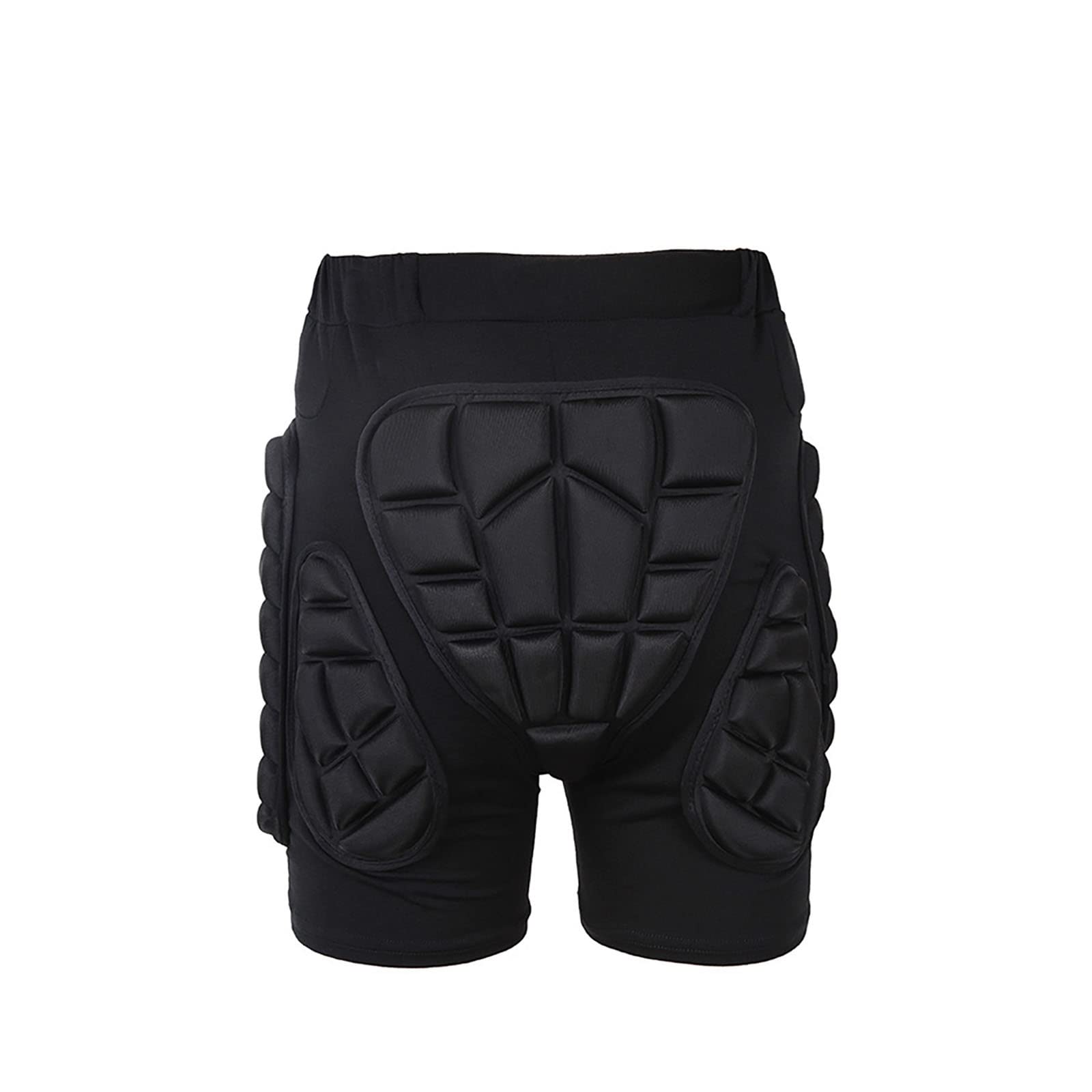 Ochronne wyściełane spodenki na snowboard, Odporność na uderzenia zimowe Oddychające odzież sportowa Butt Protective Spodenki, Dla Snowboardowych Łyżwiarstw Jazda Crash Spodnie Szorty (Color : Black